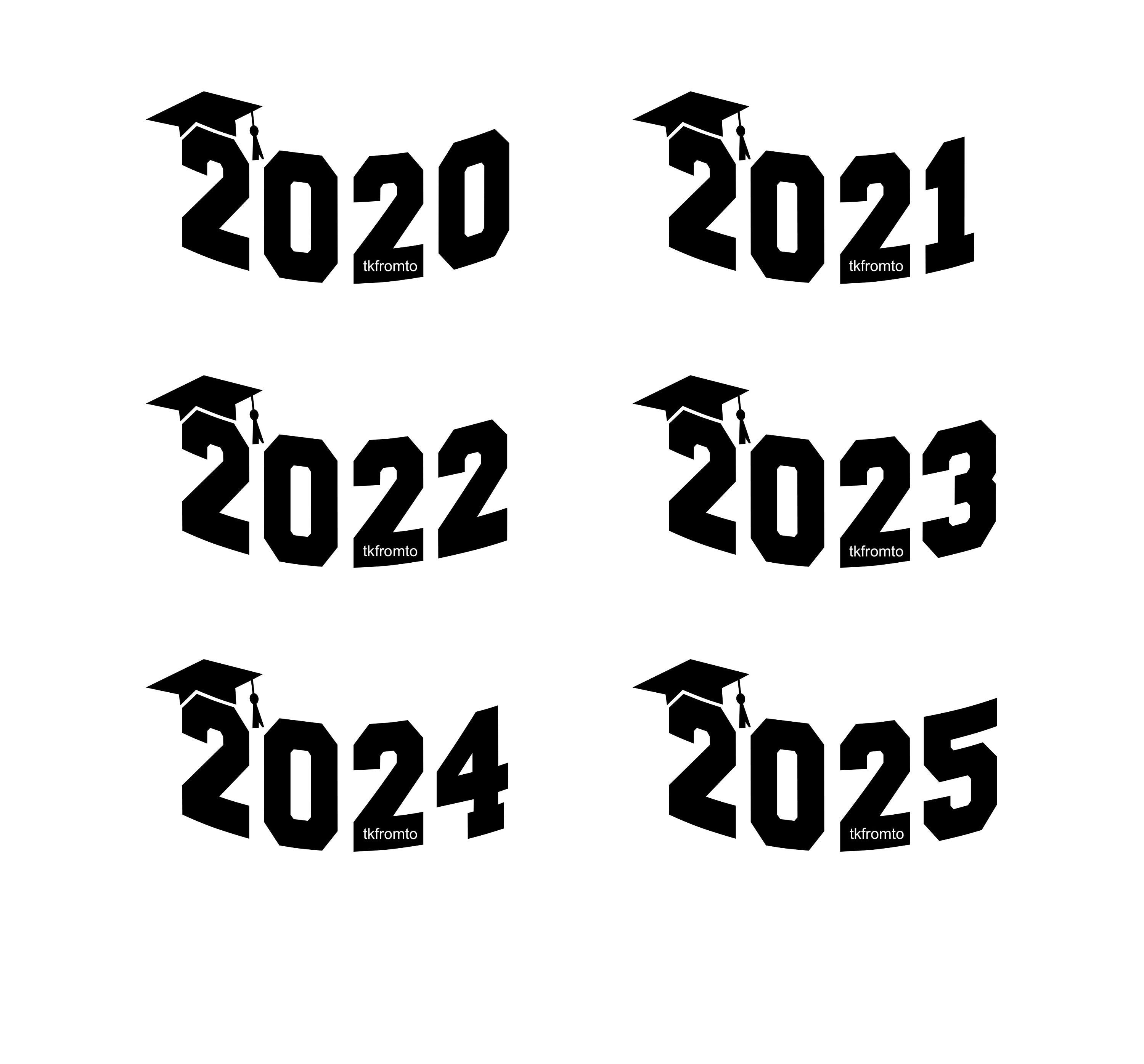 2020-2025 Graduation Cap & Tassel SVG PNG JPG | Etsy