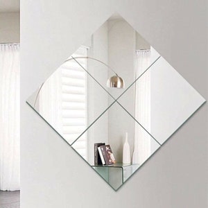 24 Mirror Tile Small Squares 1/2 X 1/2 Inch Square Shaped Glass MIRRORS  Tiles Dollhouse Jewelry Dj Disco Mirror Ball Craft Crafting 242354 