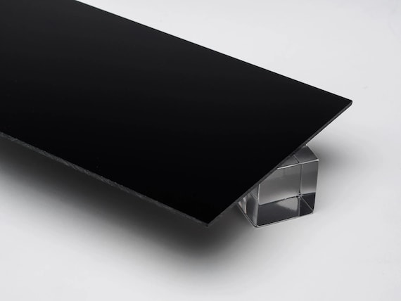 Feuille d'acrylique noir piano de 1/8 po. d'épaisseur Plexiglas transparent  Plastique coupé sur mesure -  France