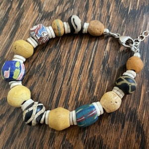 Antique Italian Murano glass trade bead bracelet