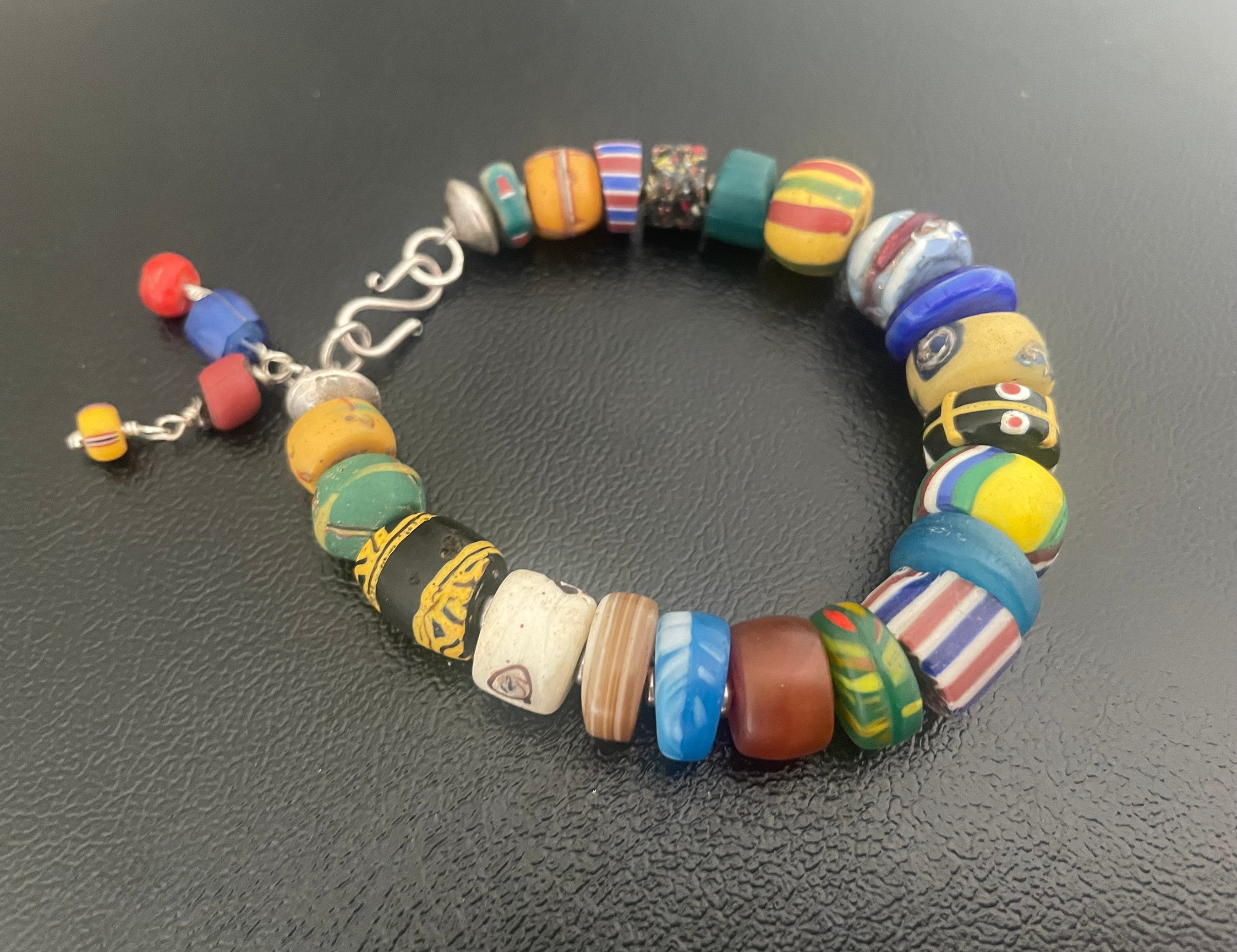 Antique Trade Bead Bracelet, African Jewellery, Vintage