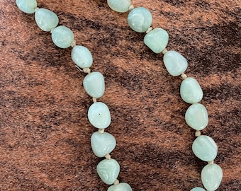 Chunky chrysoprase bead necklace