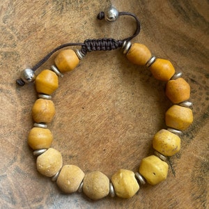 African antique trade bead bracelet