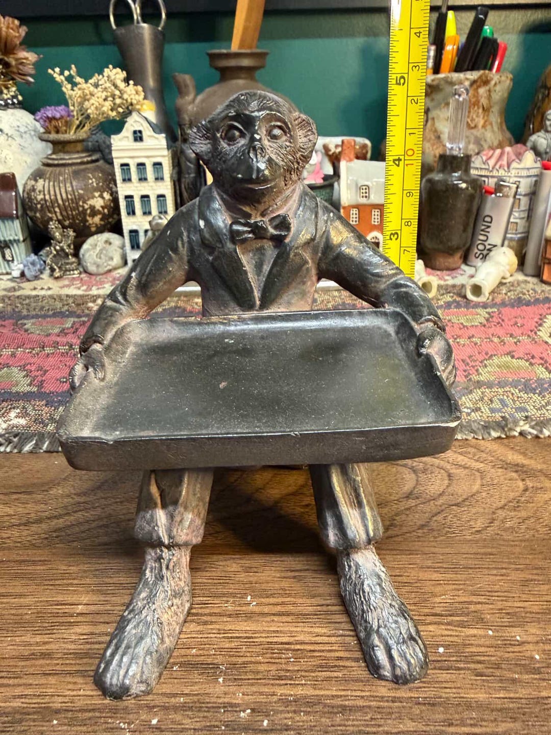 Vintage Monkey Butler Tray Figurine - Etsy