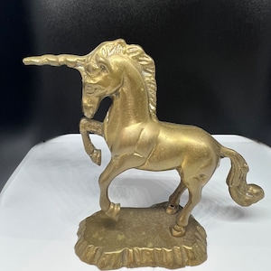 Brass Unicorn Figurine Statue