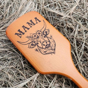 Branded Wooden Hairbrush