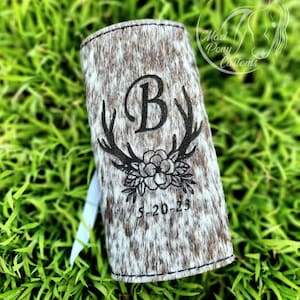 Cowhide branded bouquet wrap