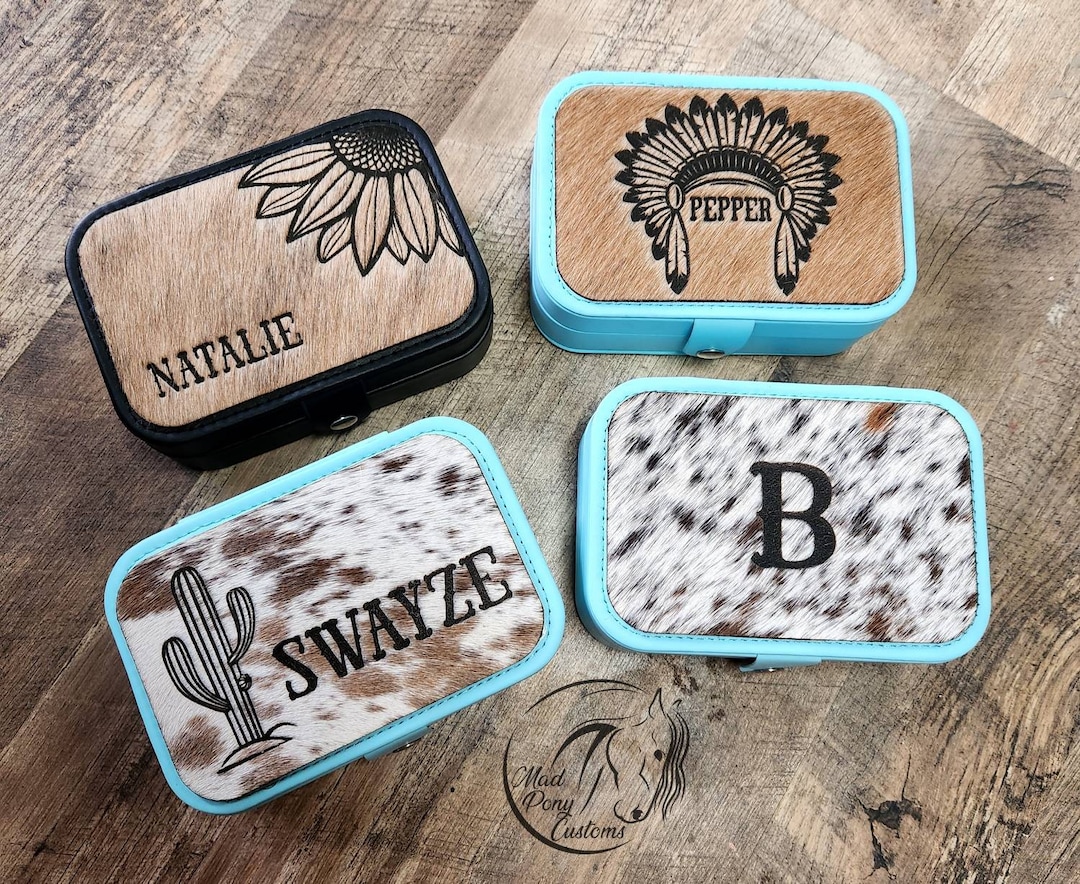 Mini Cowhide Foil Jewelry Box