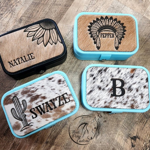 Cowhide Branded Jewelry Box