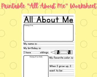 All About Me Poster Etsy