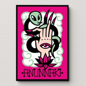 Art Print CYBER CHIC Poster Ancient Aliens Anunnaki