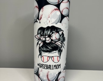 Baseball Mom Tumbler– Baseball Mama, Mom Life, Sports Tumbler