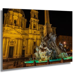 Fountain of the Four Rivers and Sant’Agnese in Agone – Rome Night Photography