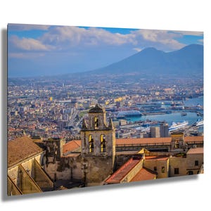Scenic View of Naples, Italy with Mount Vesuvius – Historic City & Harbor