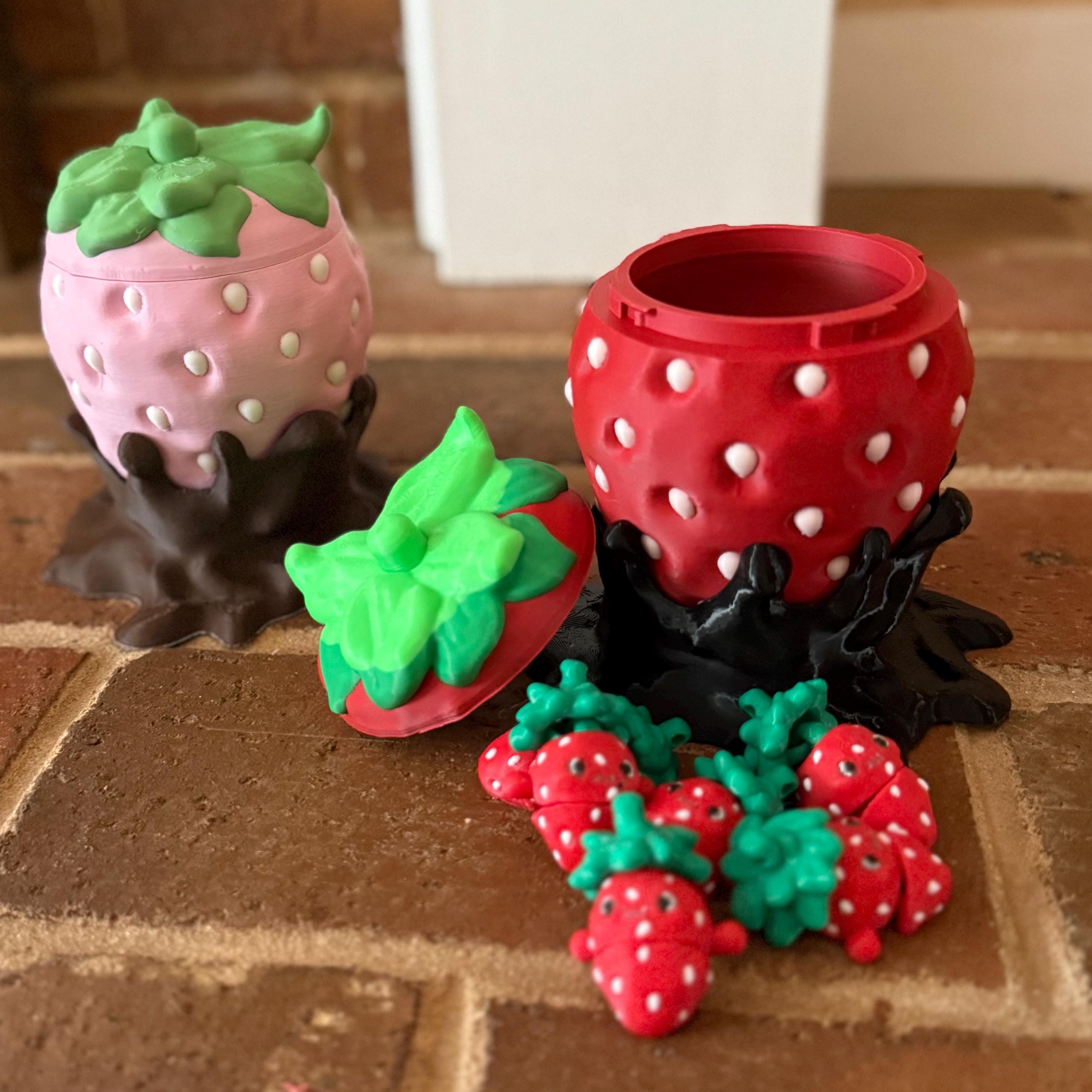 3D Printed Chocolate Covered Strawberry With Mini Articulating ...