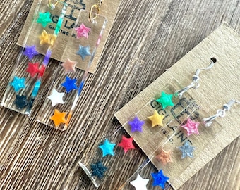 Earrings - Eras Stars - Resin Drop Earrings