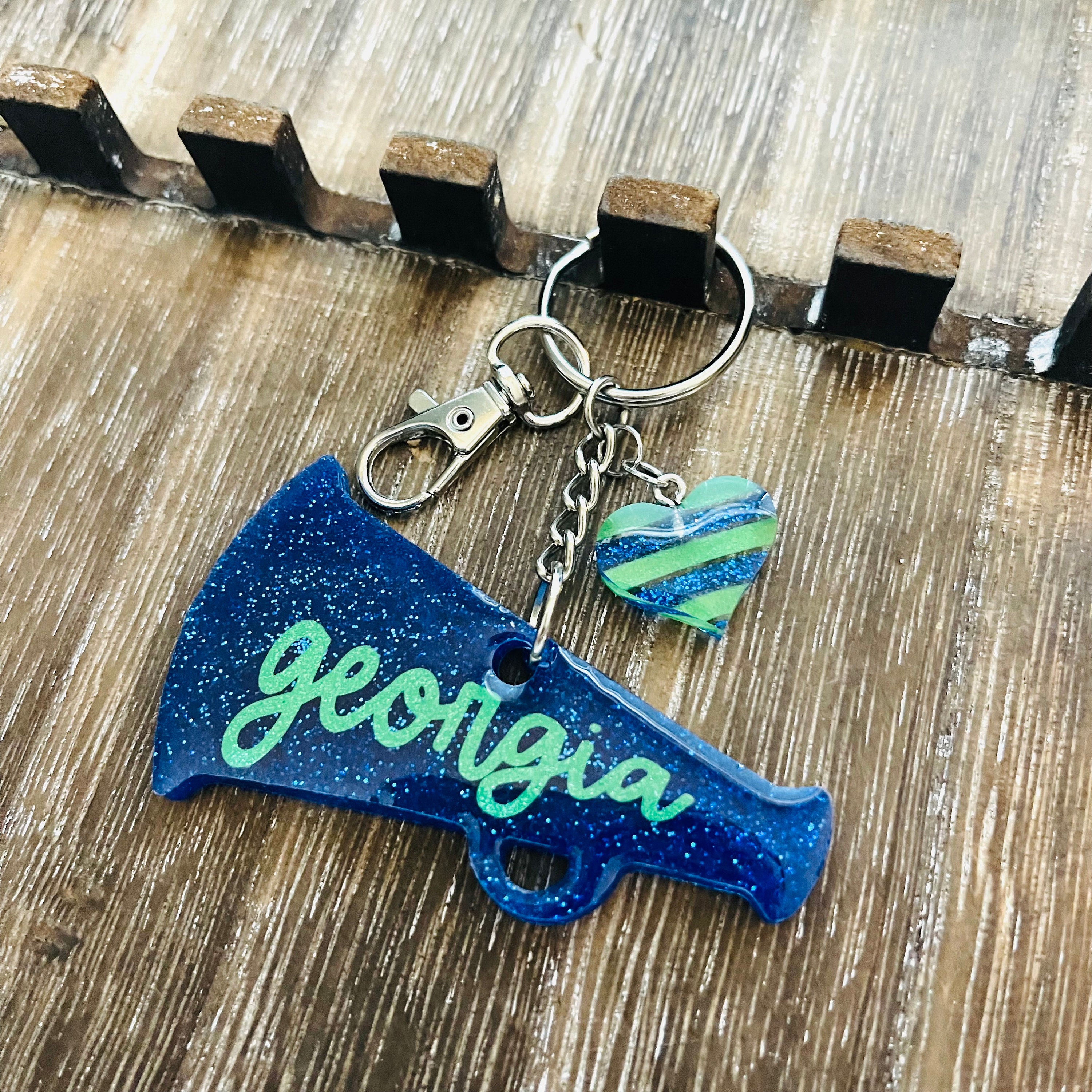 Keychain Fully Custom - Resin Cheer Megaphone Keychain - Bag Tag - Etsy