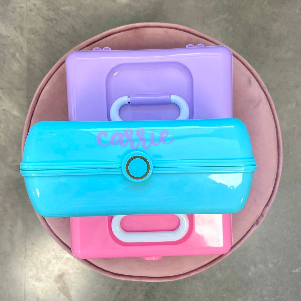 Caboodle Petite Carrying Case with Mirror - Blue & Purple