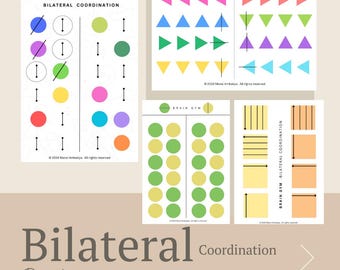 Hojas de trabajo de coordinación bilateral: motricidad fina y gruesa (descarga digital)