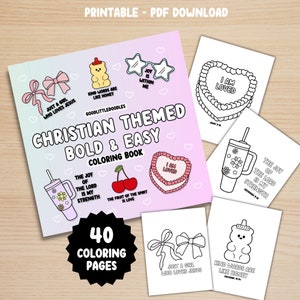 Christian Themed Bold and Easy Coloring Book, Bold and Easy Printable Coloring Pages