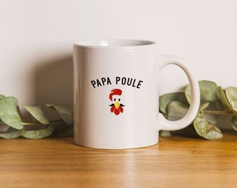 Mug céramique -papa poule - fete des pères -