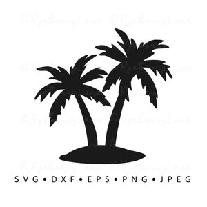 Palm Trees SVG Palm Tree Vector File Palm Tree Clipart Graphic Digital Cut File for Cricut Silhouette DXF Commercial Use Instant Download