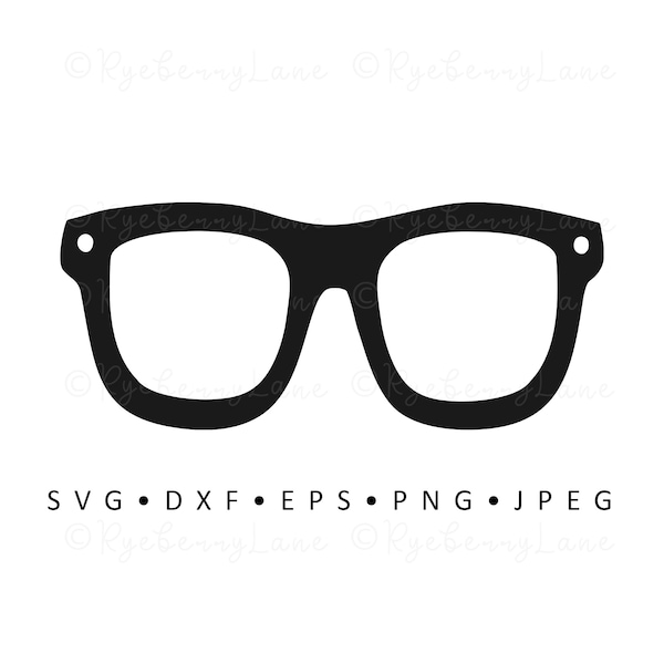 Glasses SVG Glasses Vector File Reading Glasses Clipart Graphic Digital Cut File for Cricut Silhouette DXF Commercial Use Instant Download