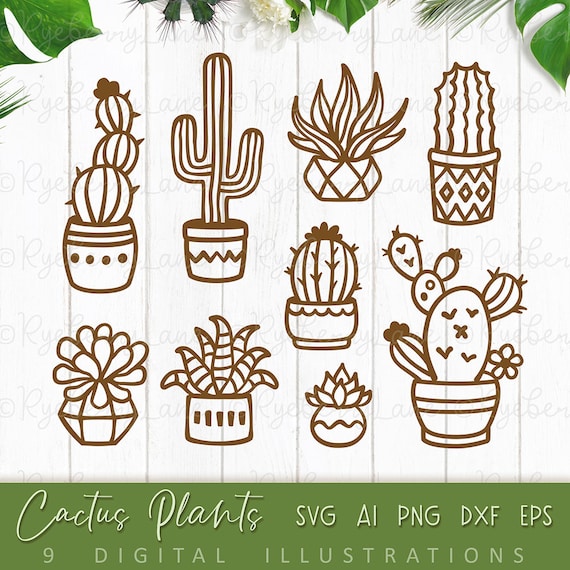 Kaktus SVG Western Clipart Kakteen Zeichnungen Land Cowboy Line Art Hand  gezeichnete Topfpflanzen PNGs Kommerzielle Nutzung Sukkulenten SVG  Illustrationen - Etsy.de