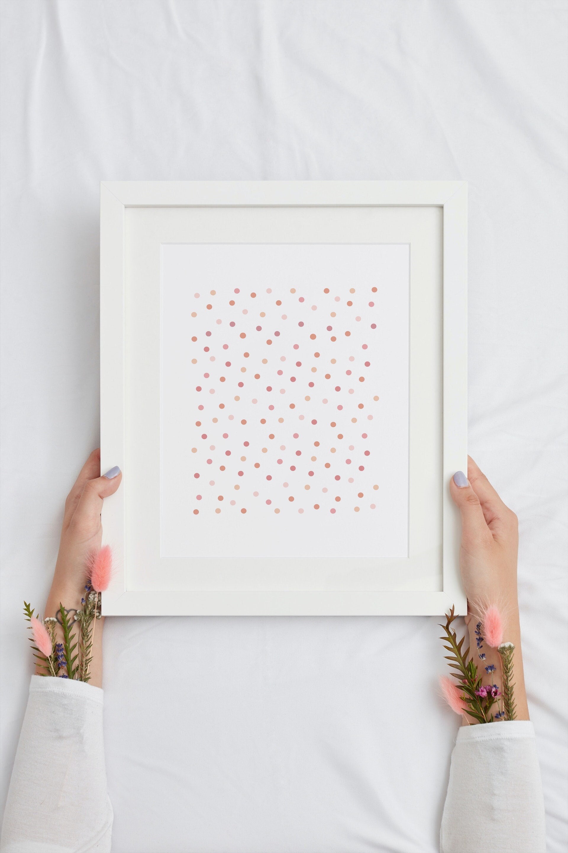 Polka Dot Wall Art Boho Art Print Minimalist Wall Art Etsy