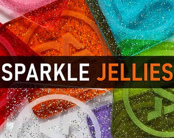 Sparkle Jelly Acrylic Laser Blanks for GlowForge | COLORED Cast Acrylic Sheets for Laser Cutting and Engraving