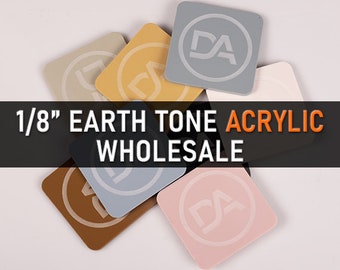 Earth Tone Acrylic Laser Blanks for GlowForge | COLORED Cast Acrylic Sheets for Laser Cutting and Engraving