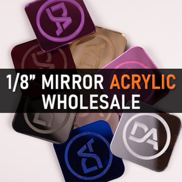 Mirror Acrylic Sheets, Plexiglass Sheets, Glowforge CNC DIY Laser Cutting+, MULTICOLORED