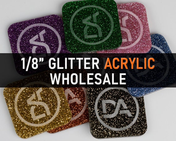 Glitter Rounds, Acrylic Glitter Rounds, 75mm to 200mm, Blanks