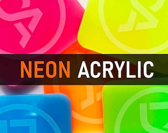 Neon Acrylic Laser Blanks for GlowForge | COLORED Cast Acrylic Sheets for Laser Cutting and Engraving
