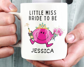 Personalised Little Miss Bride To Be, Bride Mug, Engagement Gift, Bride Squad, Hen Do Gift, Hen Party, Bridal Shower, Bridal Party