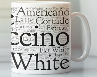 Coffee Lover Mug: Cappuccino, Espresso, Latte Art Design
