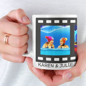 Personalised Swimmer Mug – Custom Name Wild Swimming Gift