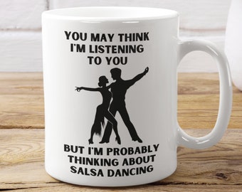 Salsa Dancing Mug  thinking About Salsa | Latin Dance Gift - Etsy
