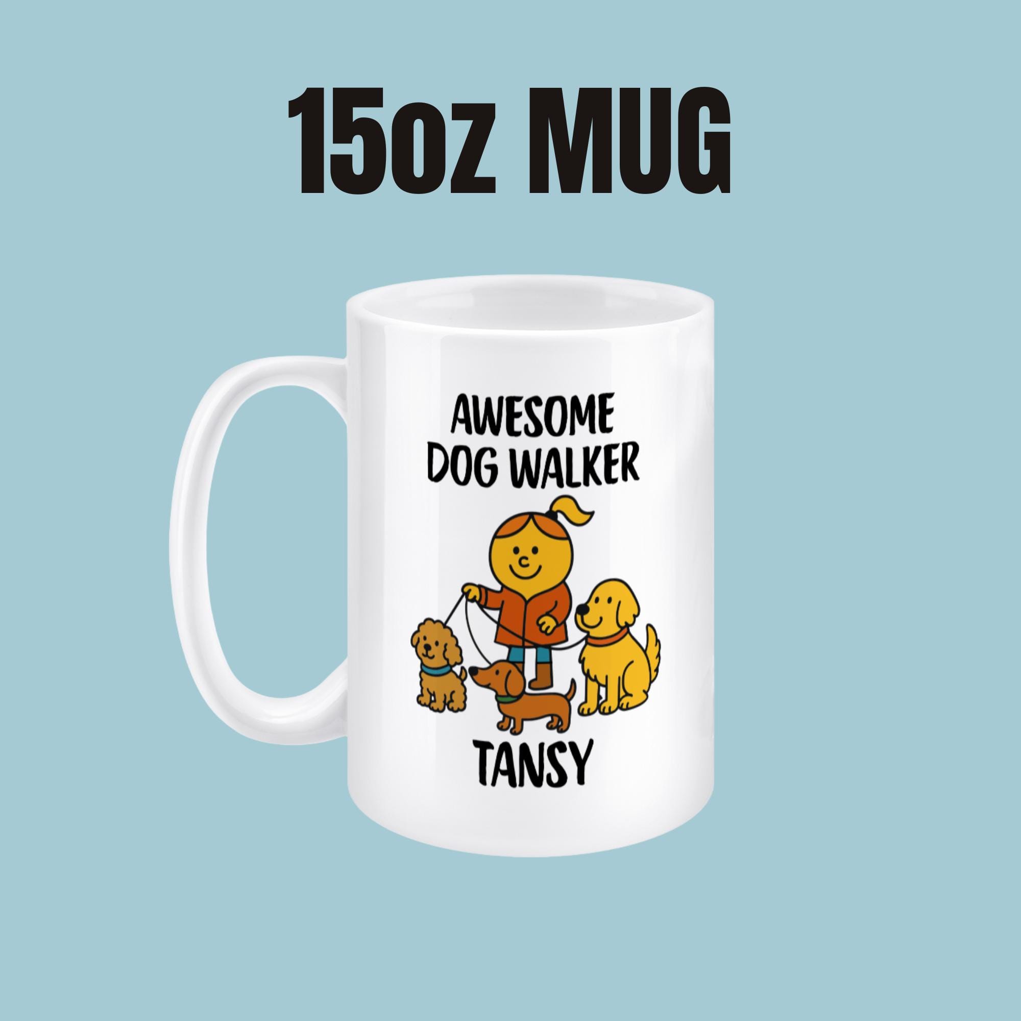 Dog Walker Mug, Personalized Dog Walking Thankyou Gift, Professional Dog Walker Gift, Gift for Pet Sitter, Dog Sitting Gifts, Custom Dog Mug