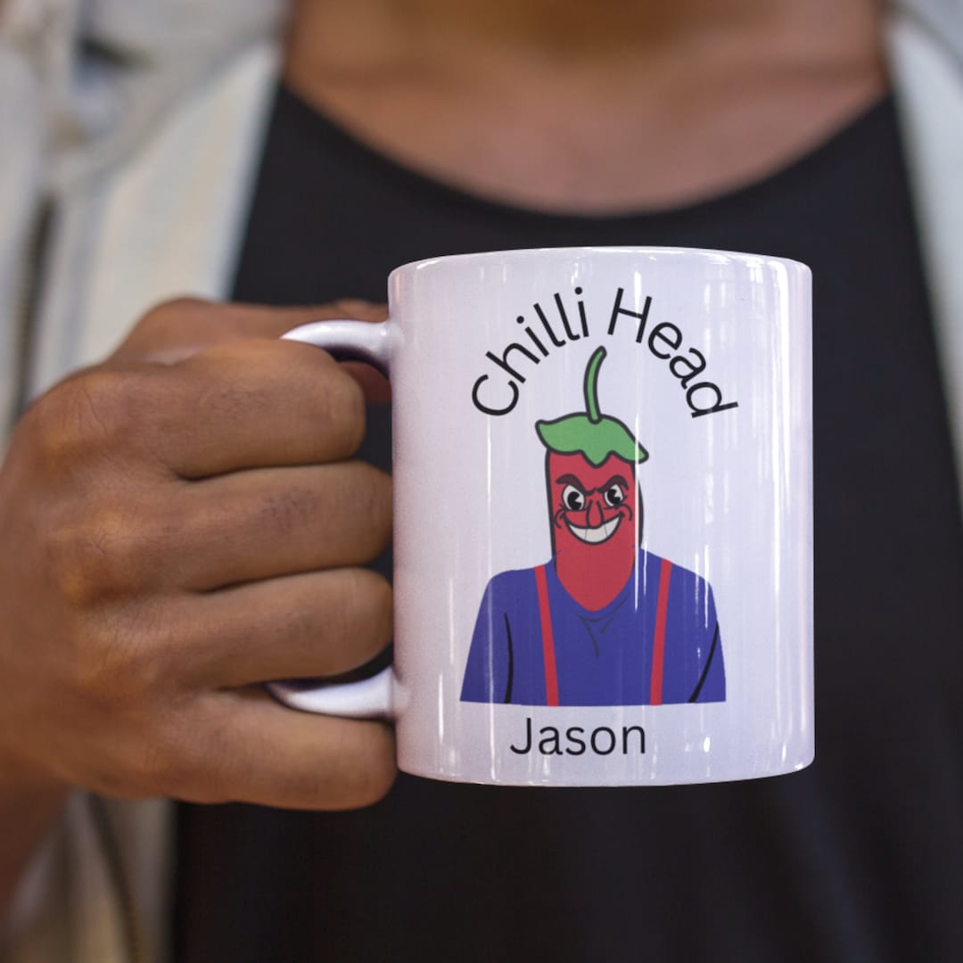 Chilli Head Mug – Personalised Chilli Lover Gift - Etsy