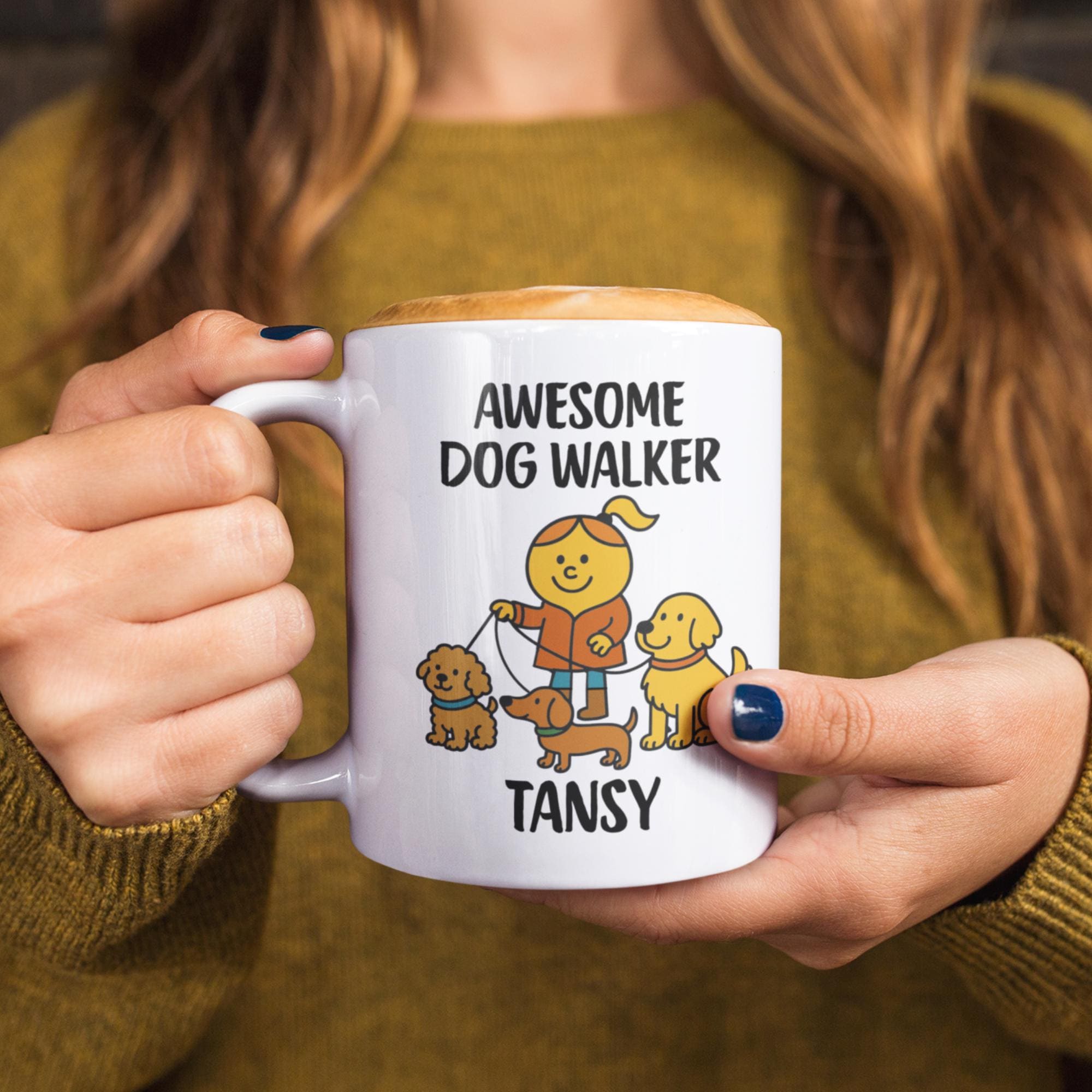Dog Walker Mug, Personalized Dog Walking Thankyou Gift, Professional Dog Walker Gift, Gift for Pet Sitter, Dog Sitting Gifts, Custom Dog Mug