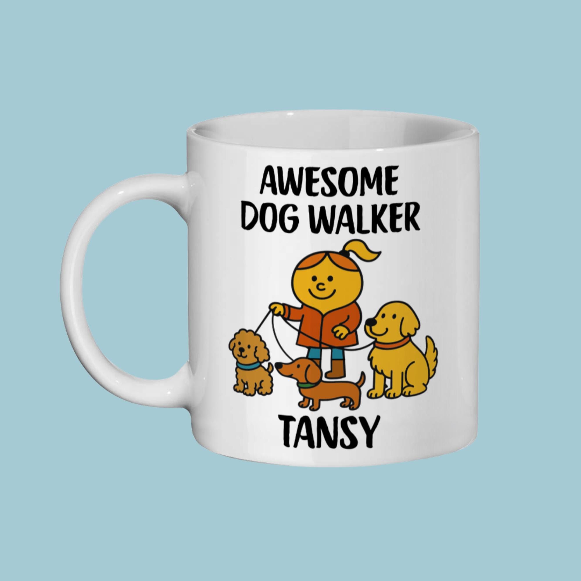 Dog Walker Mug, Personalized Dog Walking Thankyou Gift, Professional Dog Walker Gift, Gift for Pet Sitter, Dog Sitting Gifts, Custom Dog Mug