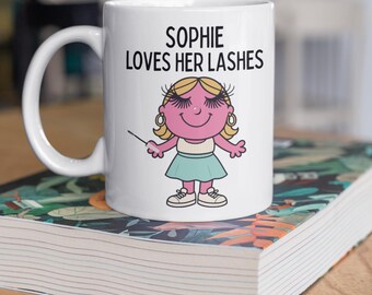 „Wimpern Machen Alles Besser“ Becher – Keramik, Spülmaschinenfest, Geschenk Für Wimpern-Fans