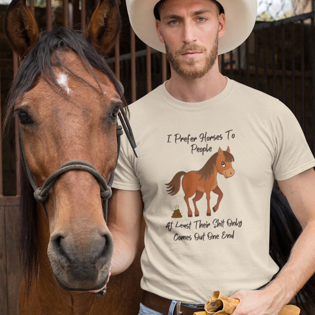 Funny Horse T Shirt Gift for Horse Rider I Prefer Horses at Etsy UK