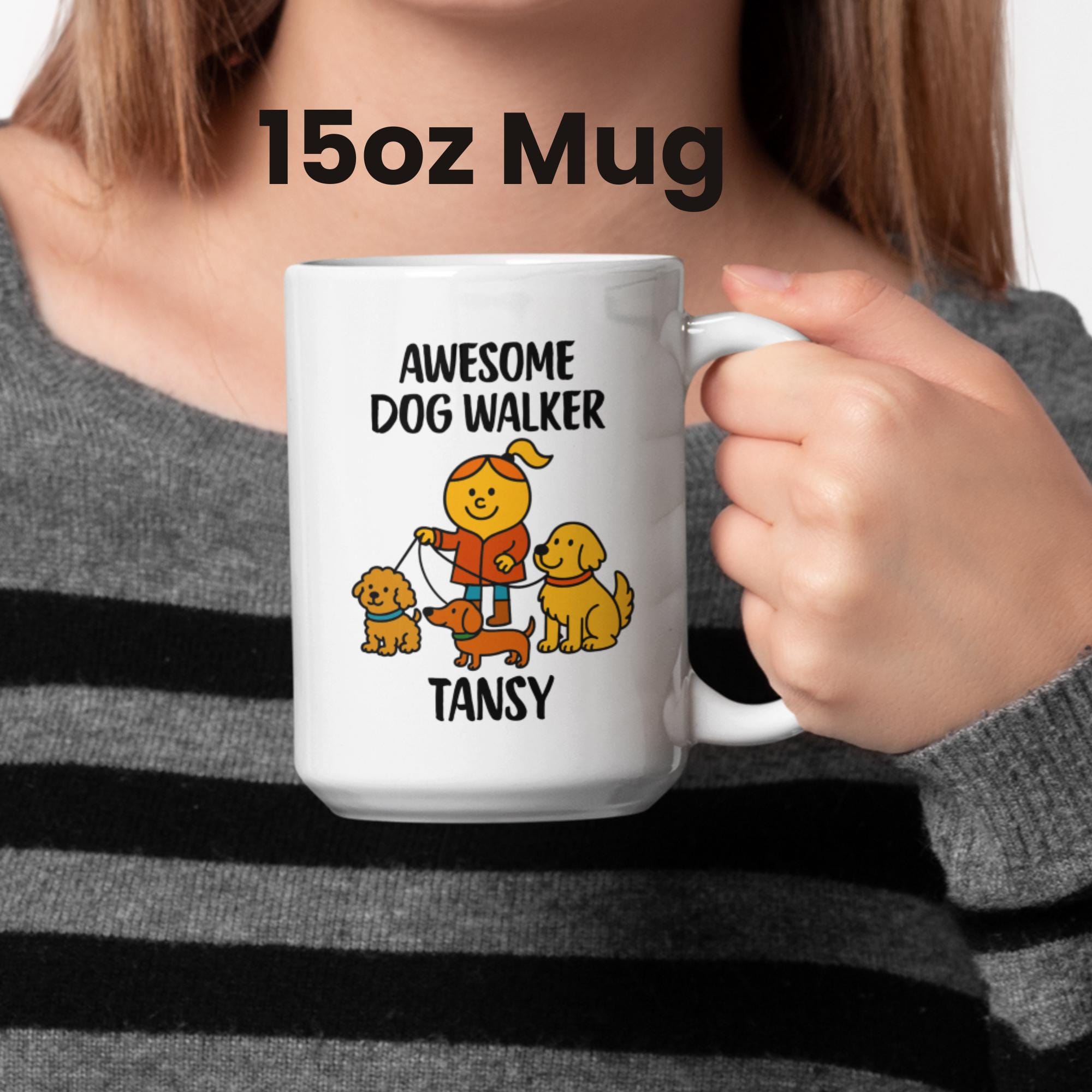 Dog Walker Mug, Personalized Dog Walking Thankyou Gift, Professional Dog Walker Gift, Gift for Pet Sitter, Dog Sitting Gifts, Custom Dog Mug
