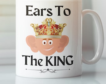 Cartoon King Charles Mug, Big Ears Mug, Ears To The King, King Charles III, Royal Family, British Monarchy, Camilla,British King,Royal Gifts