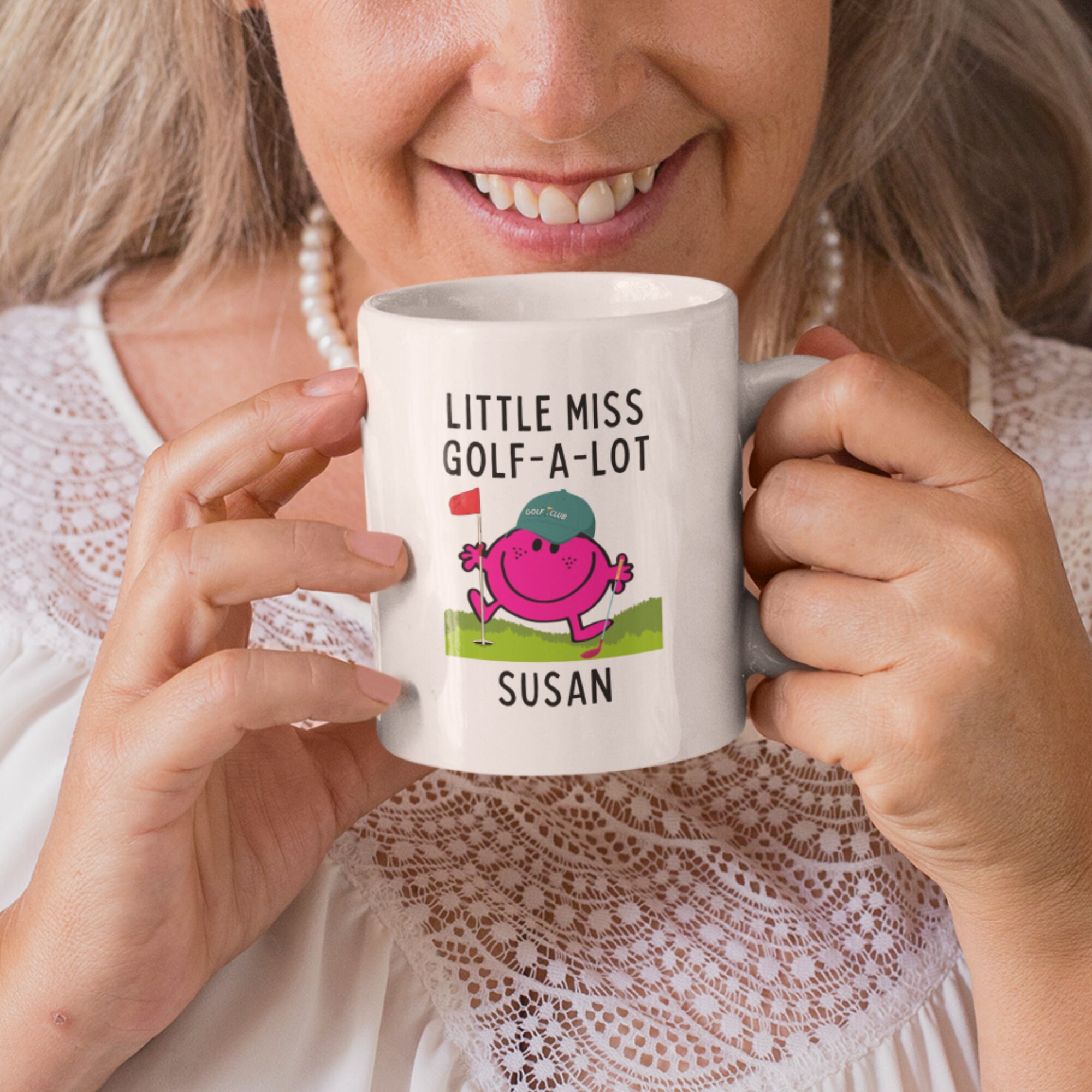 Taza de golf personalizada Little Miss Golfalot regalo para 