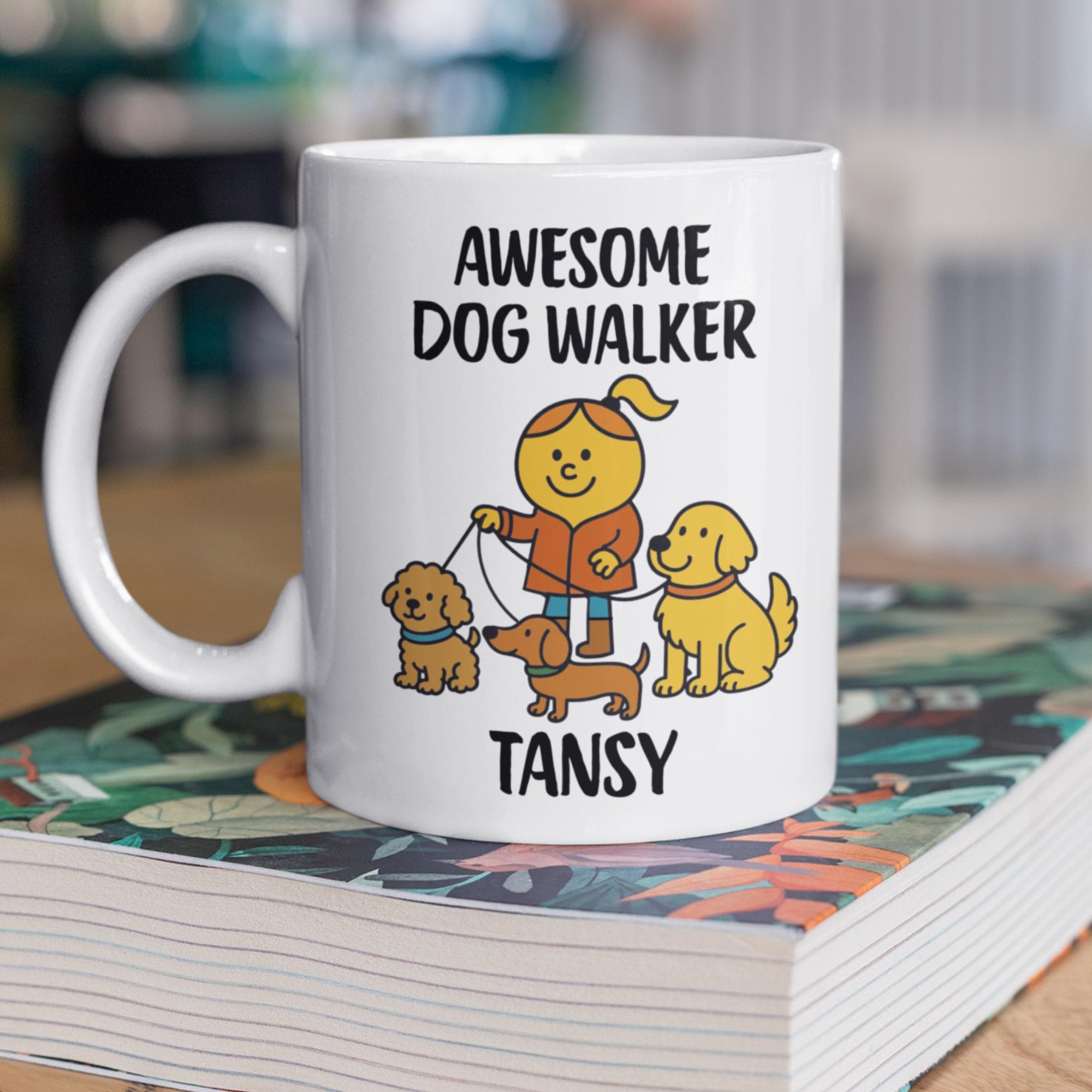 Dog Walker Mug, Personalized Dog Walking Thankyou Gift, Professional Dog Walker Gift, Gift for Pet Sitter, Dog Sitting Gifts, Custom Dog Mug