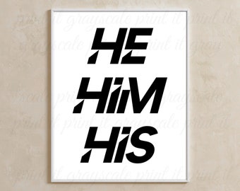 He Him His Pronouns Etsy De
