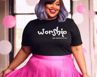 Worship Christian T-shirt| Faith- Based Graphic Tee| Praise & Worship shirt| Bible inspired Christian Apparel| Church shirt| Church Gift